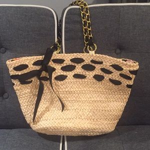 Magid Black woven tote bag